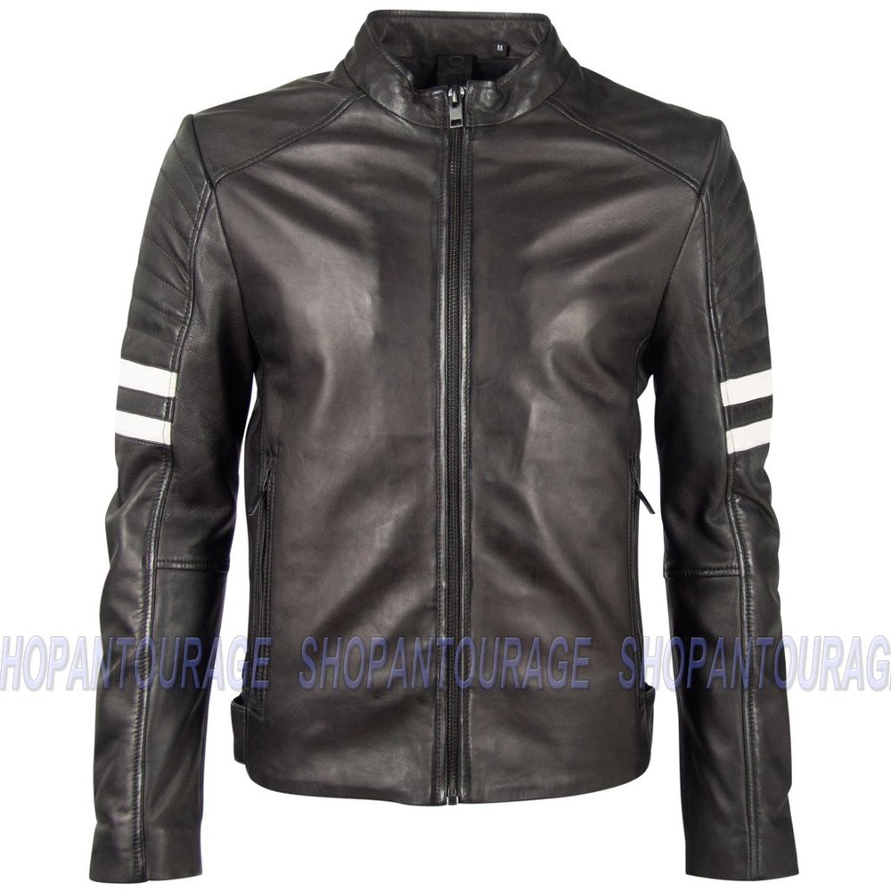 Mauritius Fazyl Black 100% New Genuine Lambskin Leather Jacket For Men